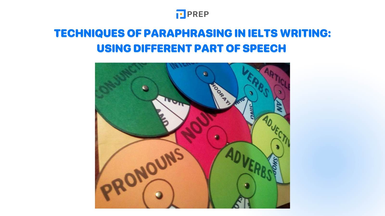 Techniques of paraphrasing in IELTS Writing: Using different part of speech 