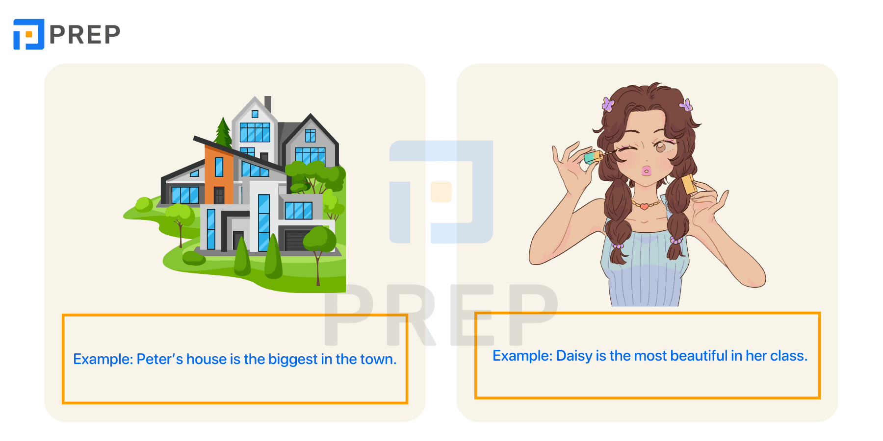 Superlative with short adjectives and long adjectives